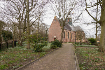 Plakat Medieval chapel in Egmond aan den Hoef in the Netherlands.