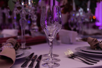 Beautiful table setting with floral decor