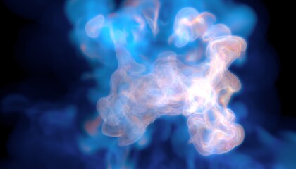 Colorful smoke, abstract illustration. Space, galaxy and science concept. Energy and fog. Milky Way. 3D visualization.