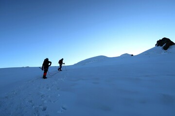 Multi day summer expedition through some glaciers in the alps. On the Monterosa massif starting from Zermatt and summiting multiple 4000m mountains