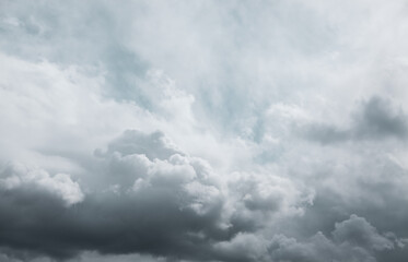 Dark sky and a sharp black cloud before the rain.