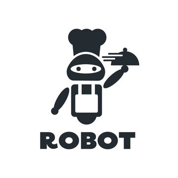 Restaurant waiter robot Robot character Technology chef fast food cafe