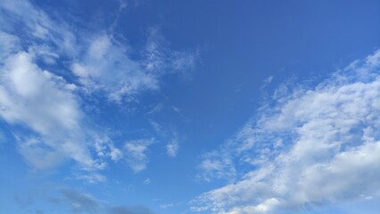 Blue sky and cloud. Nature background.