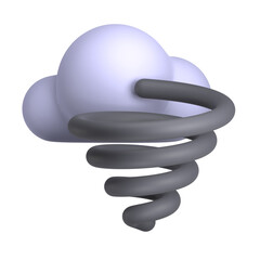 Day Tornado 3d weather icon illustration