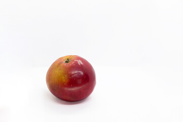 red apple on white background