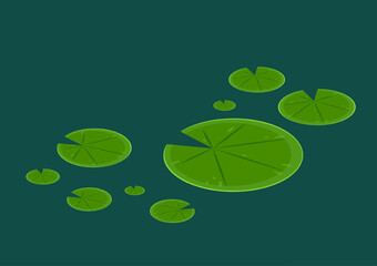 Lily pad vector. Lily pad illustration.