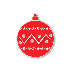 Obraz premium red christmas bauble decoration