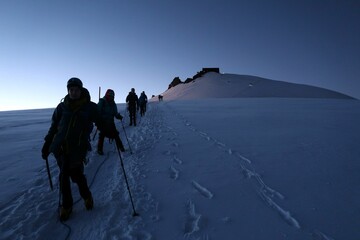 Multi day summer expedition through some glaciers in the alps. On the Monterosa massif starting from Zermatt and summiting multiple 4000m mountains