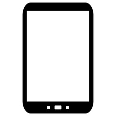 Smartphone Icon schwarz als Zeichen für Handy oder Telefon