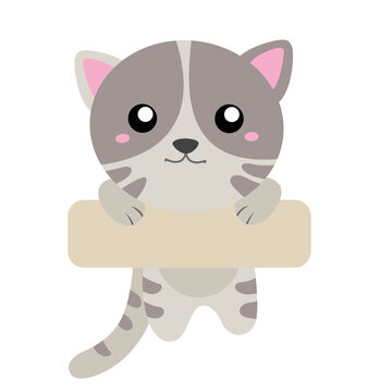 Cute Cat Pet Indoor Animal Illustration Vector Clipart