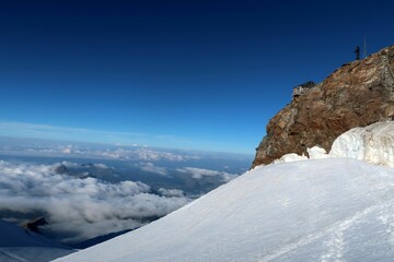 Multi day summer expedition through some glaciers in the alps. On the Monterosa massif starting...