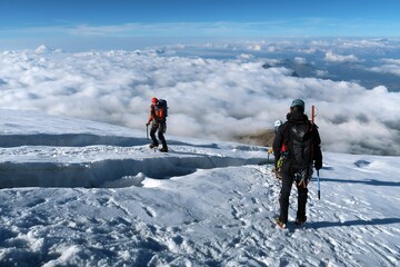 Multi day summer expedition through some glaciers in the alps. On the Monterosa massif starting from Zermatt and summiting multiple 4000m mountains