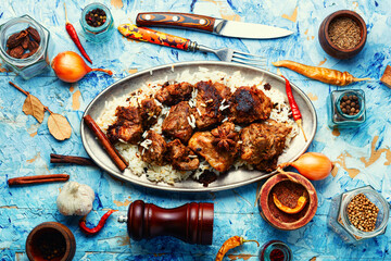 Pork vindaloo, a popular Indian dish.