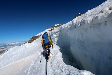 Multi day summer expedition through some glaciers in the alps. On the Monterosa massif starting from Zermatt and summiting multiple 4000m mountains
