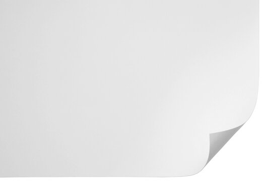 Realistic white paper page curl isolated