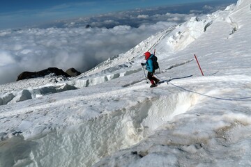 Multi day summer expedition through some glaciers in the alps. On the Monterosa massif starting from Zermatt and summiting multiple 4000m mountains