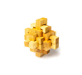 Wood Puzzle, Brain Teaser, Wooden Logic Game 3d Block