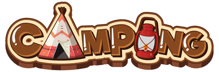 Text design for word camping