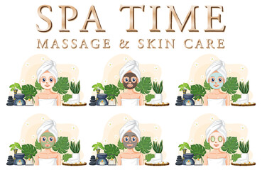 Luxury spa poster template design