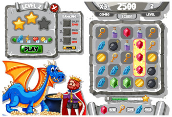 A game background template with elements