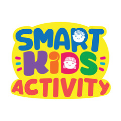 Fototapeta premium Smart Kids Activity Logo Template for Children Book