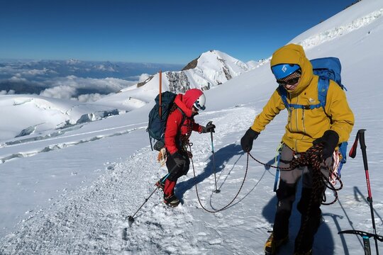 Multi day summer expedition through some glaciers in the alps. On the Monterosa massif starting from Zermatt and summiting multiple 4000m mountains