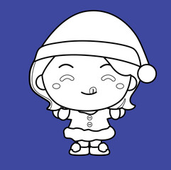 Kids Celebration Christmas Feast Digital Stamp