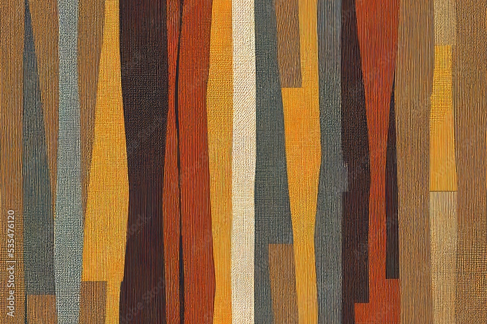 Poster autumn stripe pattern with linen fabric texture. fall colourway with seamless all over repeat print 