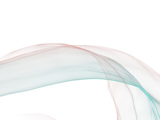 Abstract transparent smoke, colored air plume