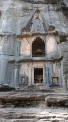 Fototapeta na wymiar Rock cut Jain temple