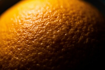 Closeup shot of details on a textured orange peel