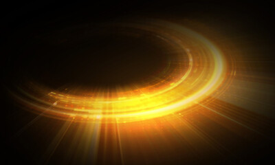 Abstract Glowing Circle, Elegant Light ring. Glowing spiral. The energy flow tunnel. shine round frame with light circles light effect.