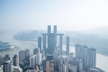 Fototapeta premium China Chongqing urban architectural scenery