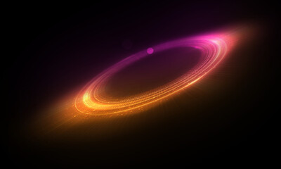 Abstract Glowing Circle, Elegant Light ring. Glowing spiral. The energy flow tunnel. shine round frame with light circles light effect.