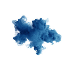 realistischer blauer rauchexplosionseffekt