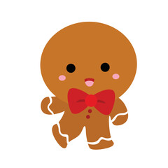 Cute Gingerbread Christmas Cookies Illustration Vector Clipart