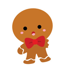 Cute Gingerbread Christmas Cookies Illustration Vector Clipart
