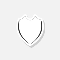 Shield sticker icon isolated on white background