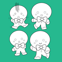 Cute Gingerbread Christmas Cookies Digital Stamp