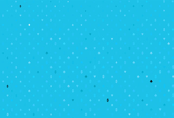 Light blue vector cover with symbols of gamble.