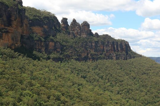 Beautiful Shot Of The Three Sisters Rock Formation In Australia