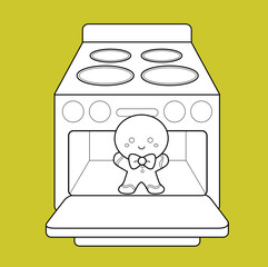 Cute Gingerbread Christmas Cookies Digital Stamp