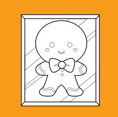 Cute Gingerbread Christmas Cookies Digital Stamp
