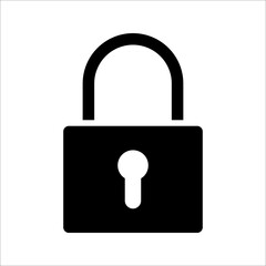 padlock vector icon, lock icon in trendy flat design. vector illustration on white background