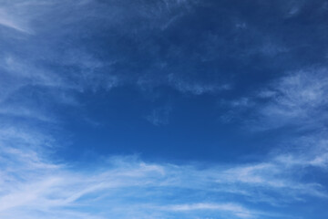 Fototapeta premium Summer blue sky cloud gradient light white background. Beauty clear cloudy in sunshine calm bright winter air bacground. Gloomy vivid cyan landscape in environment day horizon skyline view spring wind