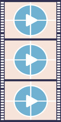 Start cinema frame icon. Vector illustration