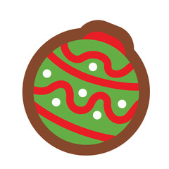Cute Christmas Ornament Decoration Background Illustration Vector Clipart