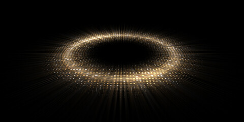 Abstract Glowing Circle, Elegant Light ring. Glowing spiral. The energy flow tunnel. shine round frame with light circles light effect.