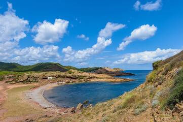 Fototapeta premium Cala Morts Creek in Menorca, Spain.