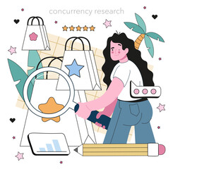 Brand manager concept. Specialist developing unique design